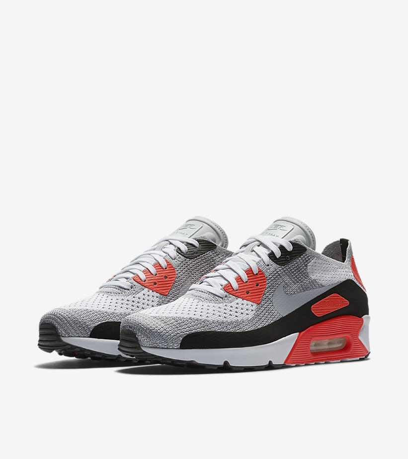 Nike Air Max 90 Ultra 2.0 Flyknit Infrared 875943 100 Grailify